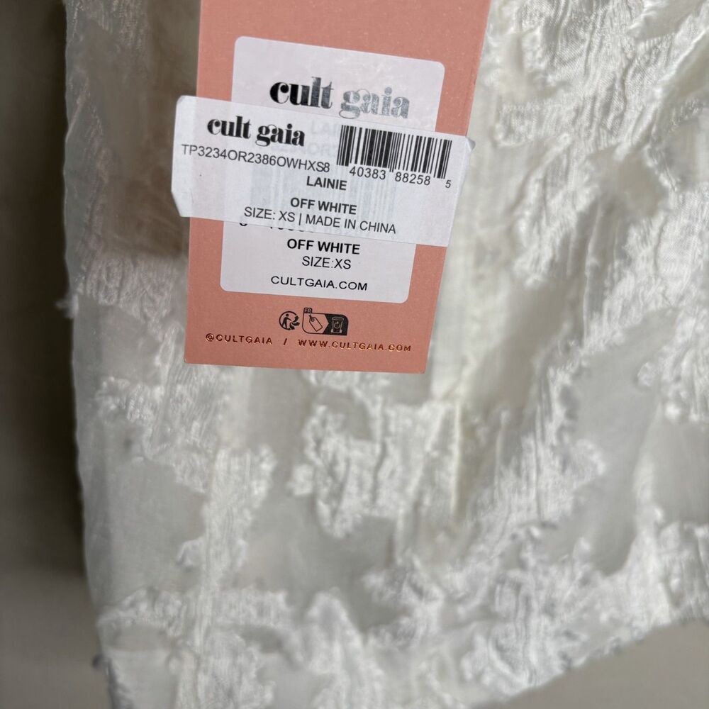 Cult Gaia White Floral Halter Top - Picture 4 of 6